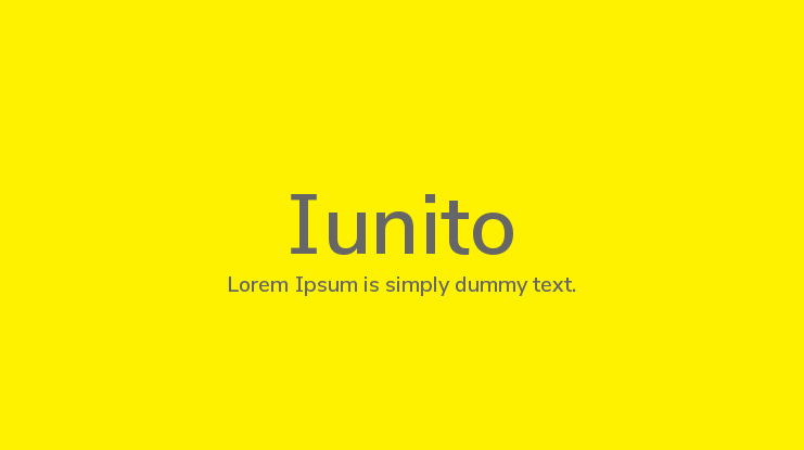 Iunito Font Family