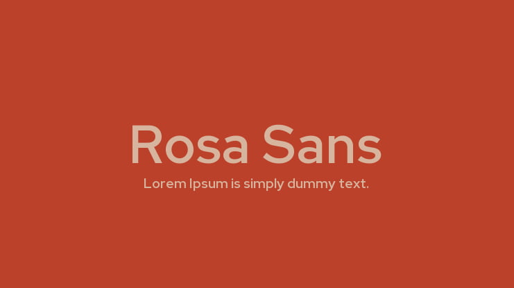 Rosa Sans Font Family
