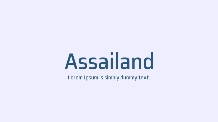 Assailand Font Family