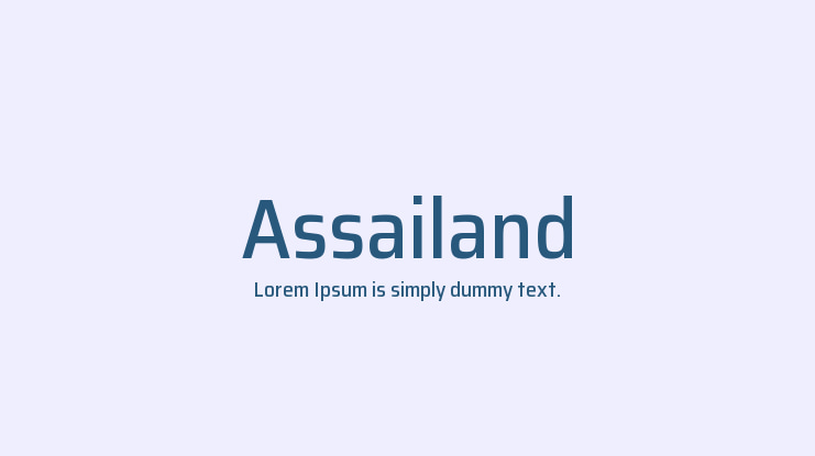 Assailand Font Family