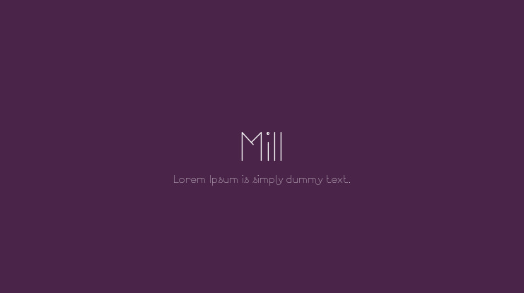 Mill Font
