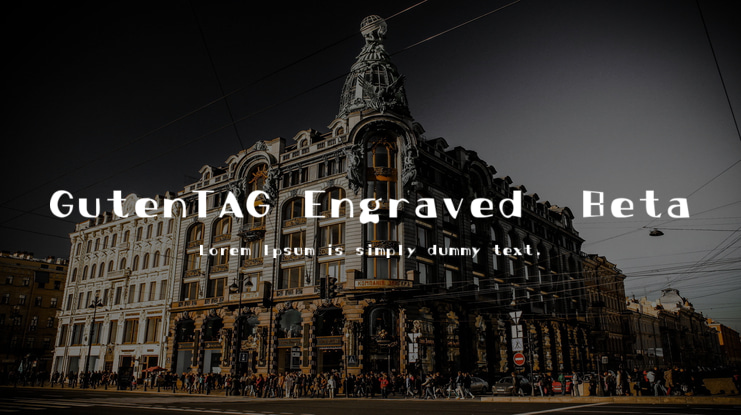 GutenTAG Engraved  Beta Font