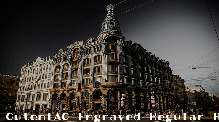 GutenTAG Engraved  Beta Font