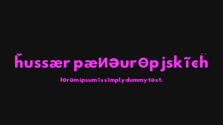 Hussar Paneuropjskich Font Family