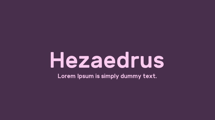 Hezaedrus Font Family