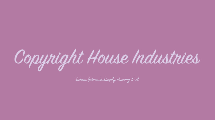 Copyright House Industries Font