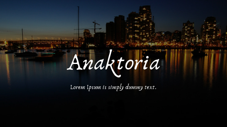Anaktoria Font Family