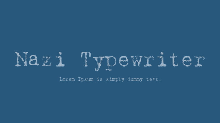 Nazi Typewriter Font