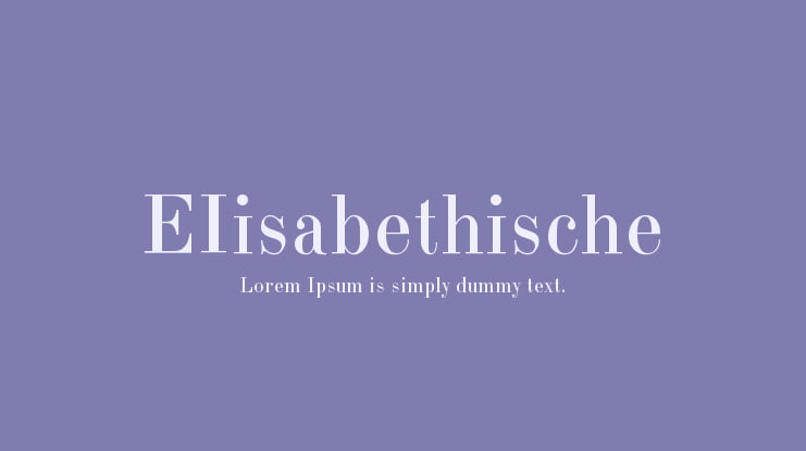 EIisabethische Font
