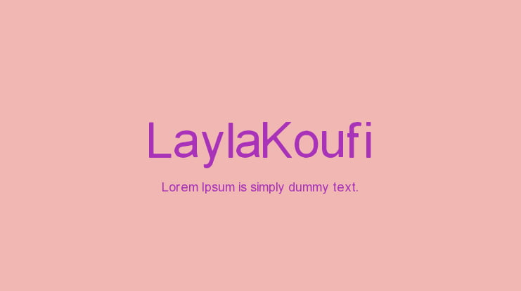 LaylaKoufi Font