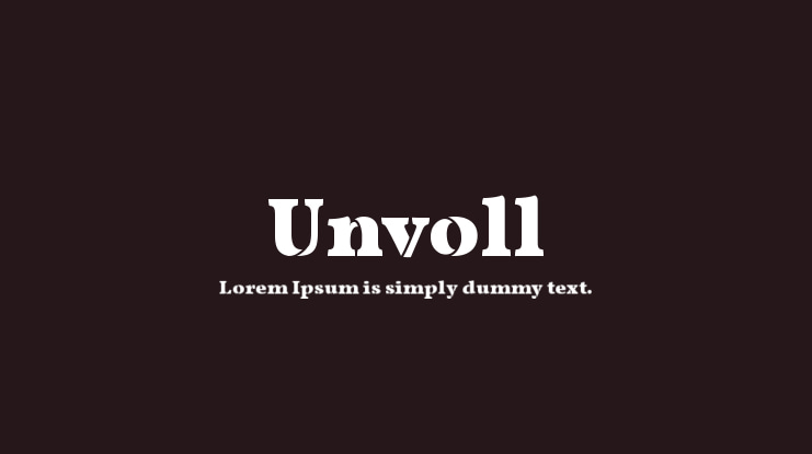 Unvoll Font