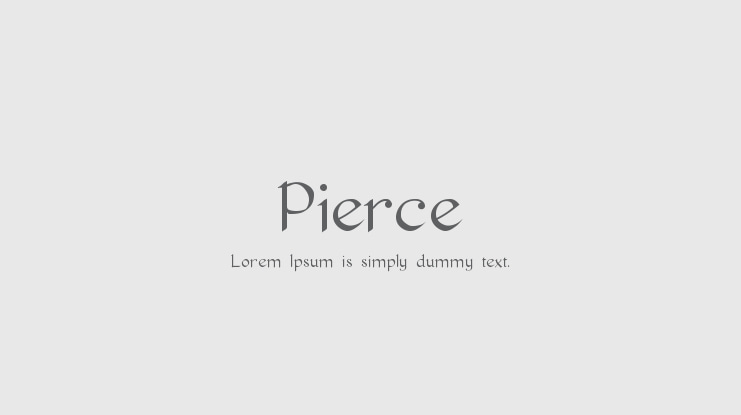 Pierce Font Family