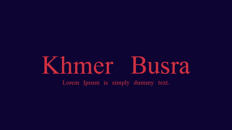 Khmer Busra Font