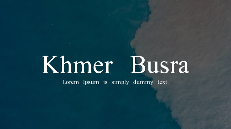 Khmer Busra Font