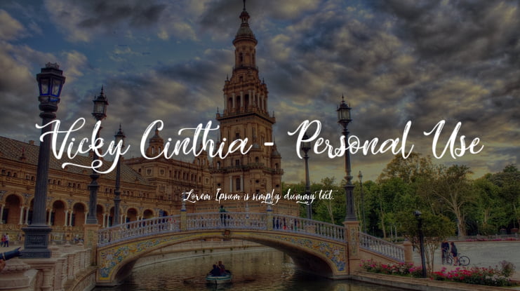 Vicky Cinthia - Personal Use Font