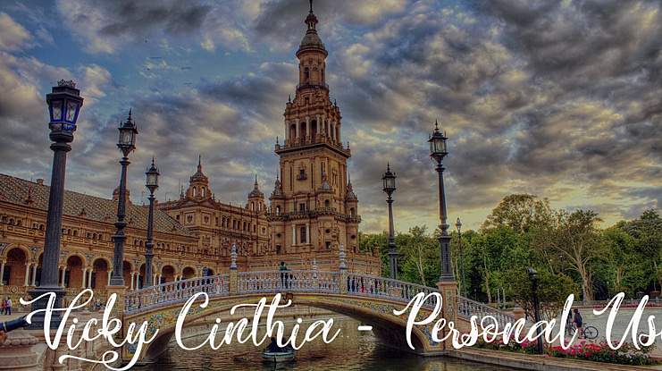 Vicky Cinthia - Personal Use Font