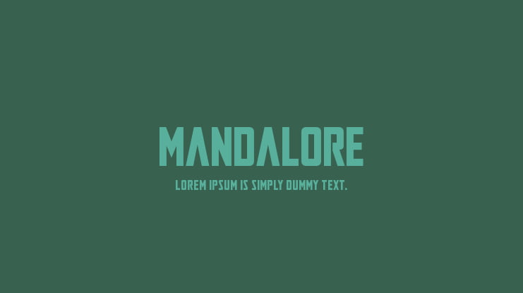 Mandalore Font Family