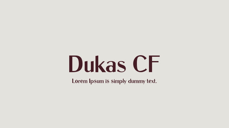 Dukas CF Font Family