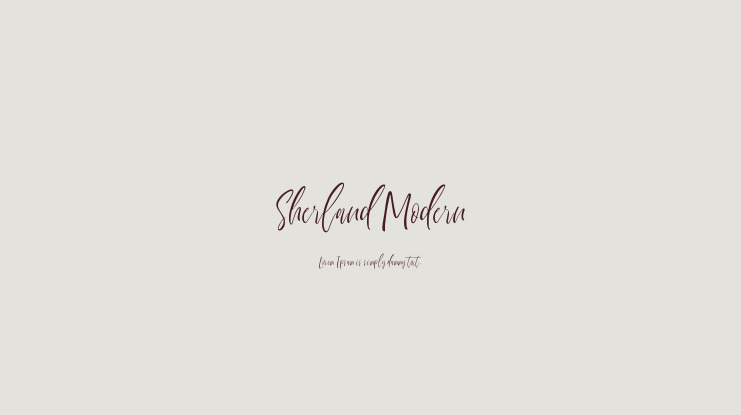 Sherland Modern Font