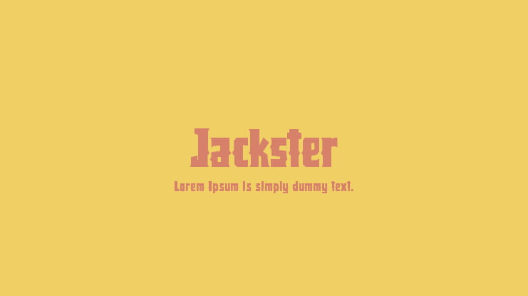 Jackster Font