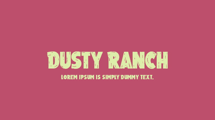 Dusty Ranch Font