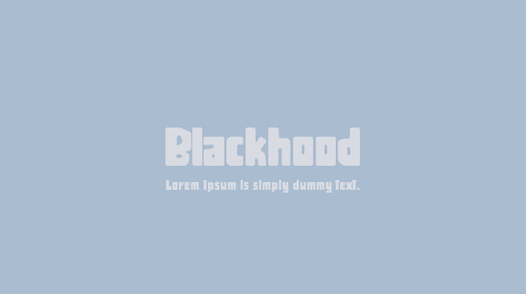 Blackhood Font