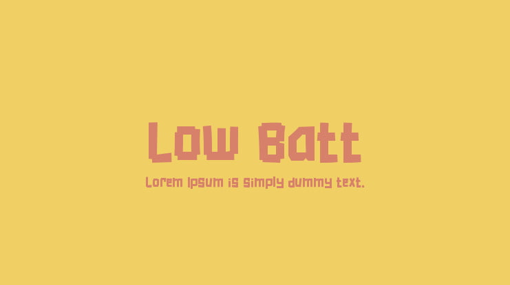 Low Batt Font