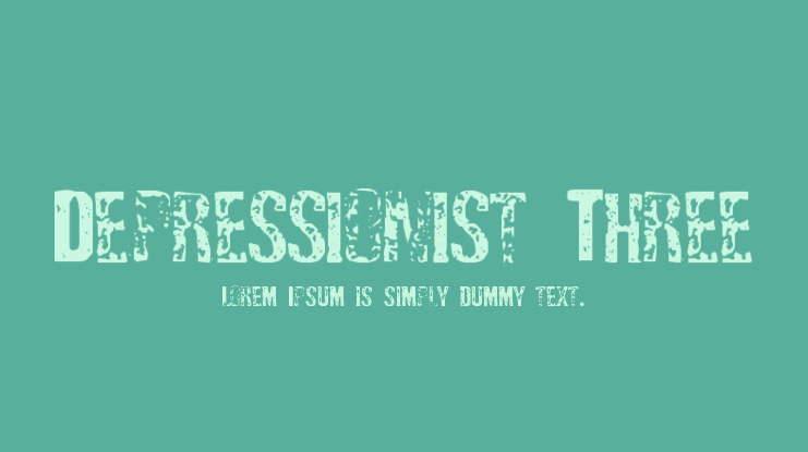 Depressionist Three Font