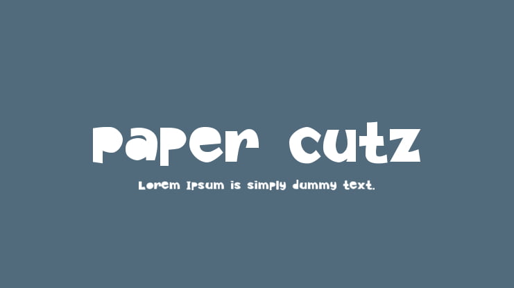 Paper Cutz Font