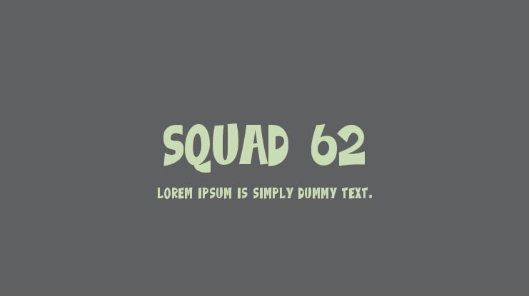 Squad 62 Font