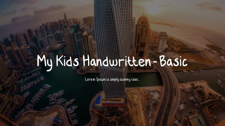 My Kids Handwritten-Basic Font