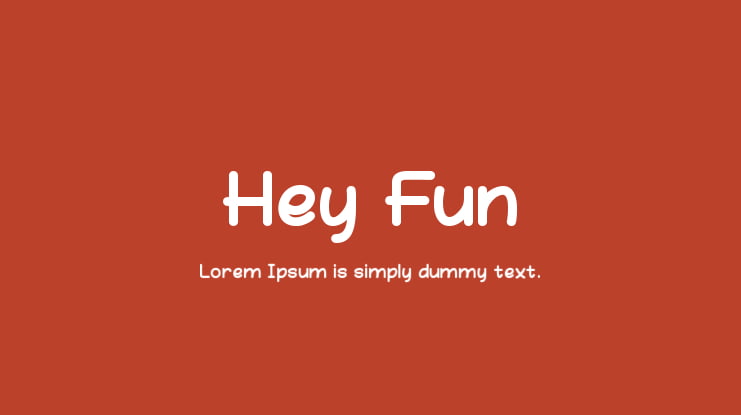 Hey Fun Font