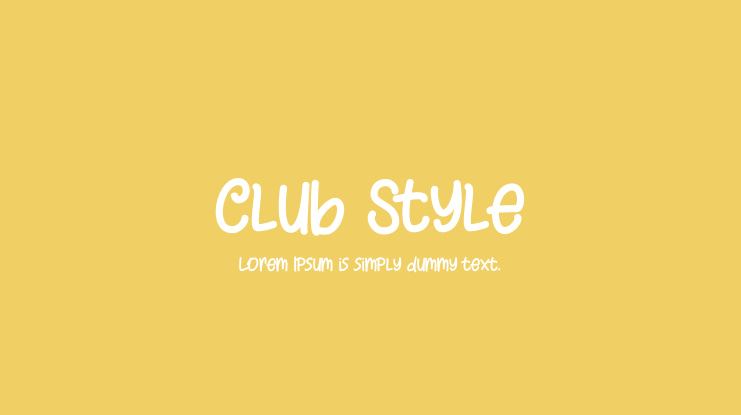 Club Style Font