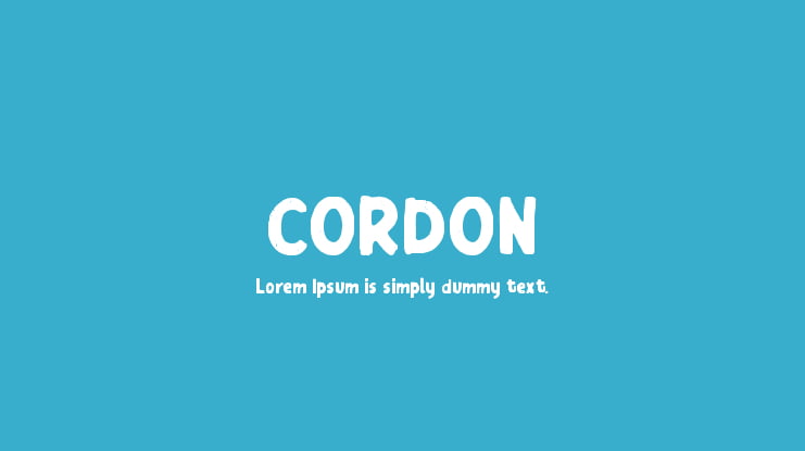CORDON Font