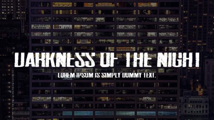 Darkness of the night Font