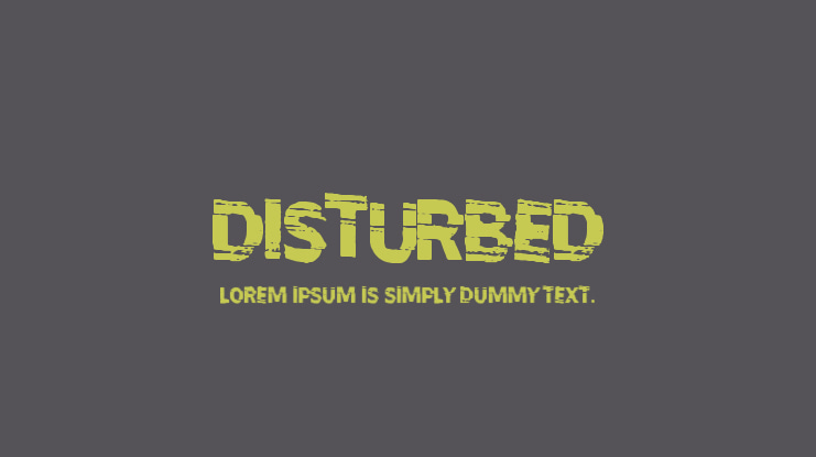Disturbed Font