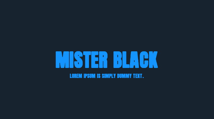 Mister Black Font
