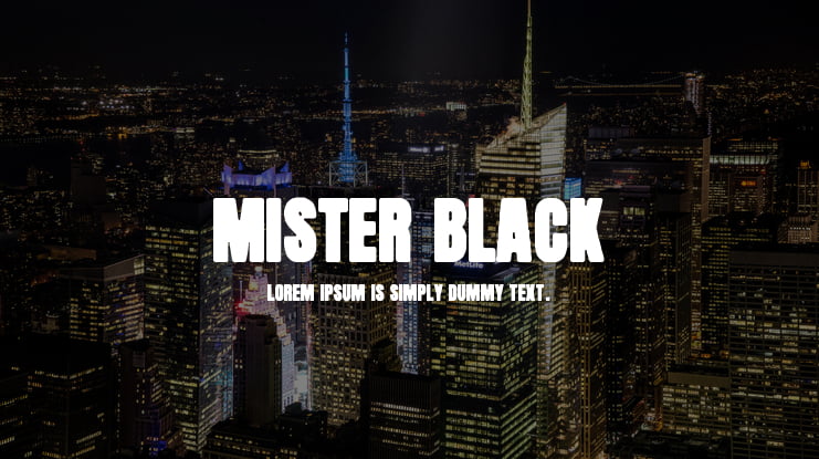 Mister Black Font