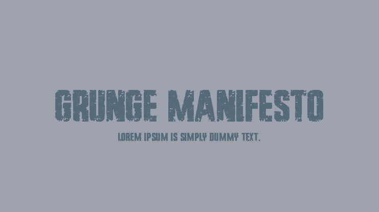 Grunge Manifesto Font