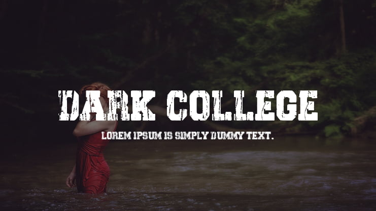 Dark College Font