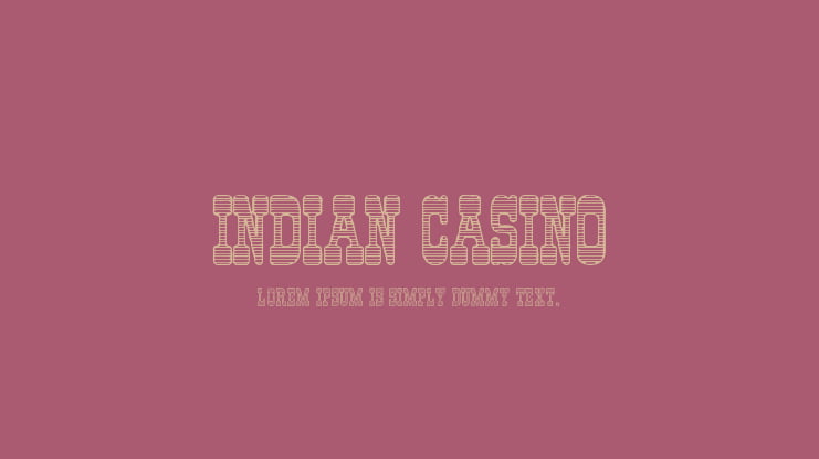 Indian Casino Font