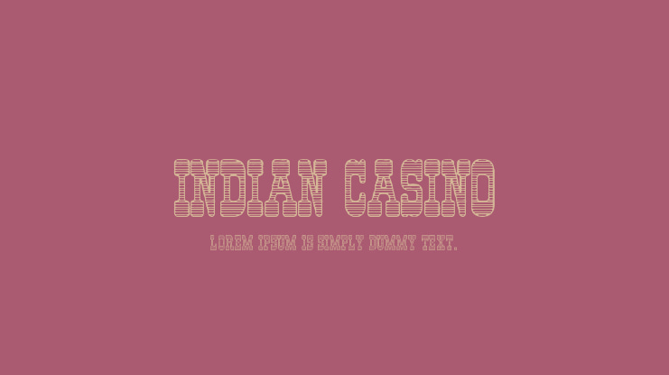 Indian Casino Font