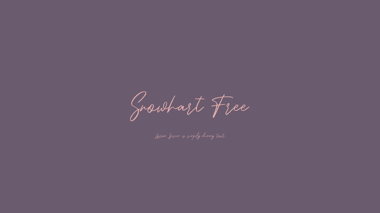 Snowhart Free Font