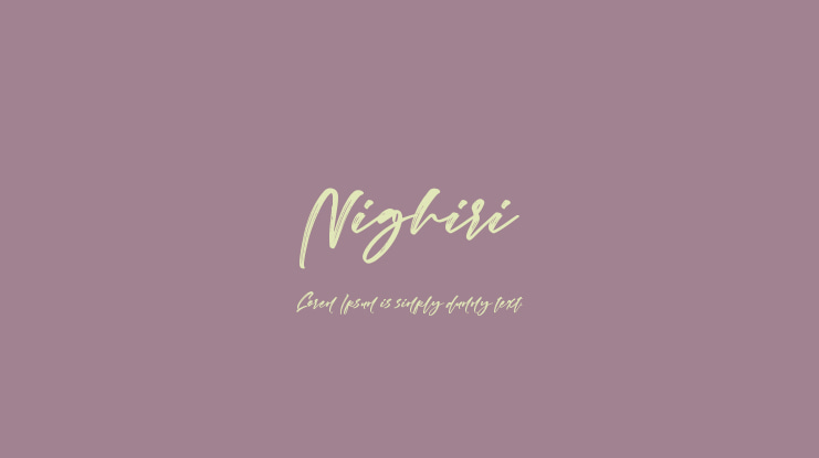 Nighiri Font