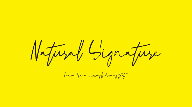 Natural Signature Font