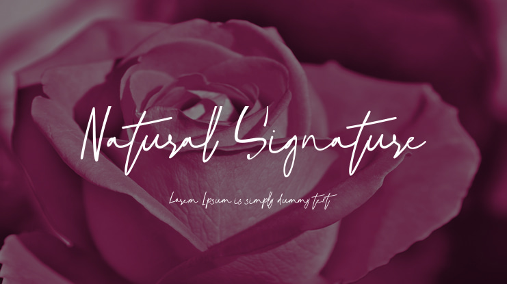Natural Signature Font