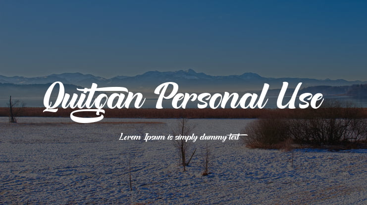 Quitgan Personal Use !!! Font