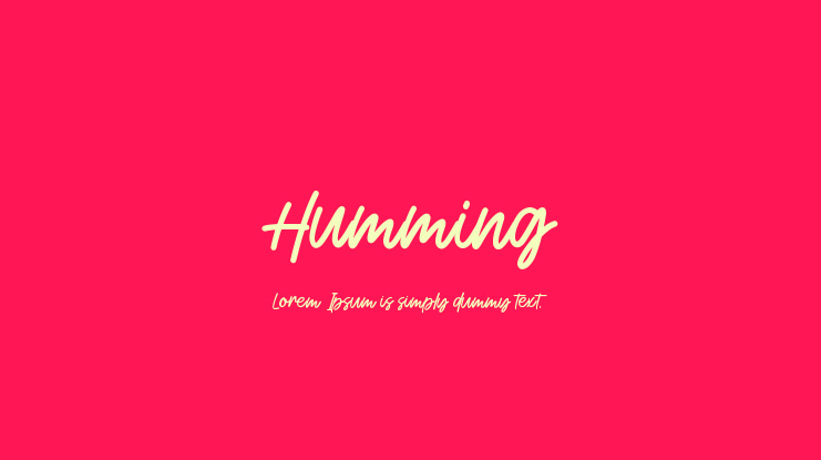 Humming Font