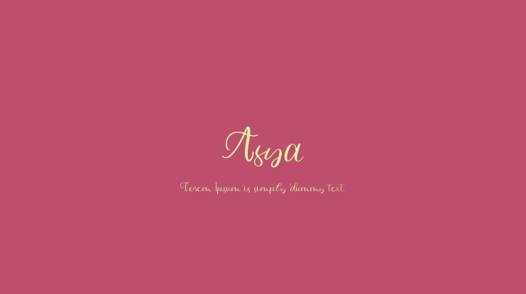 Asya Font