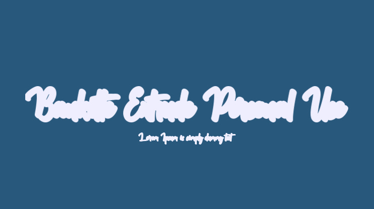 Bankitte Extrude Personal Use Font Family